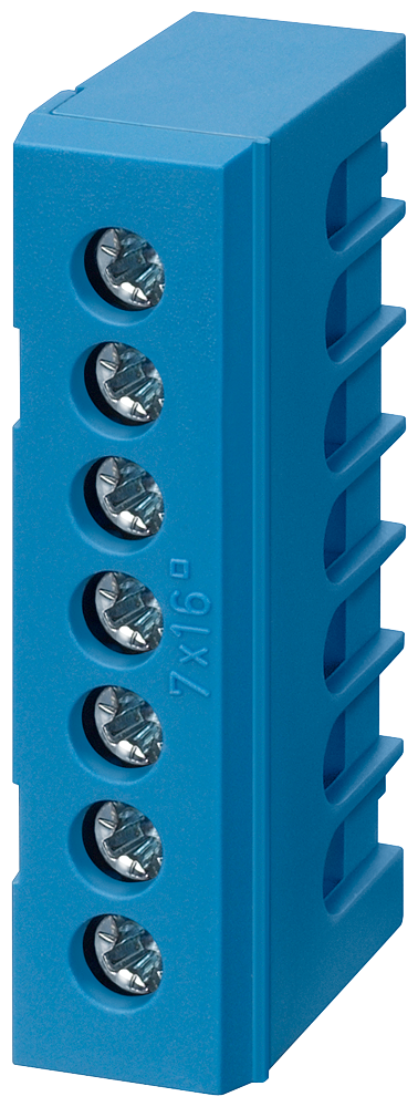 ALPHA-ZS  TERMINAL N DE 7 POLOS 7X 16MM2 AZUL 8GS40302 SIEMENS