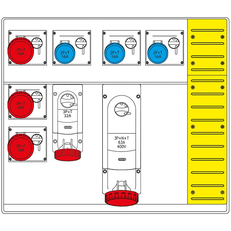 [Imagem do produto QUADRO DE DISTRIBUIÇÃO MBOX5 COM BLOCO DE TERMINAIS DE TOMADASEM FUSÍVEL 658.8058-090 SCAME]