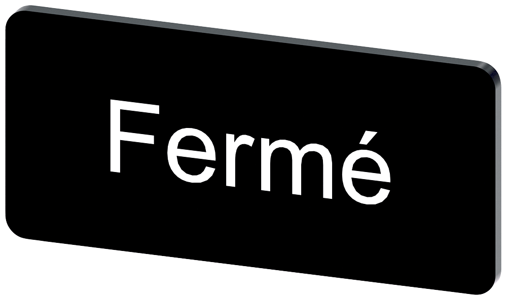 PLACA DE IDENTIFICAÇÃO 12,5X27MM PLACA PRETO INSCRIÇÃO: FERME 3SU19000AC160GK0 SIEMENS