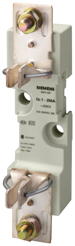 ADAPTADOR PARA FUSÍVEIS PARA BAIXA TENSÃO E ALTA POTÊNCIA TAM. 1 DE 1 POLO 2 3NH3230 SIEMENS