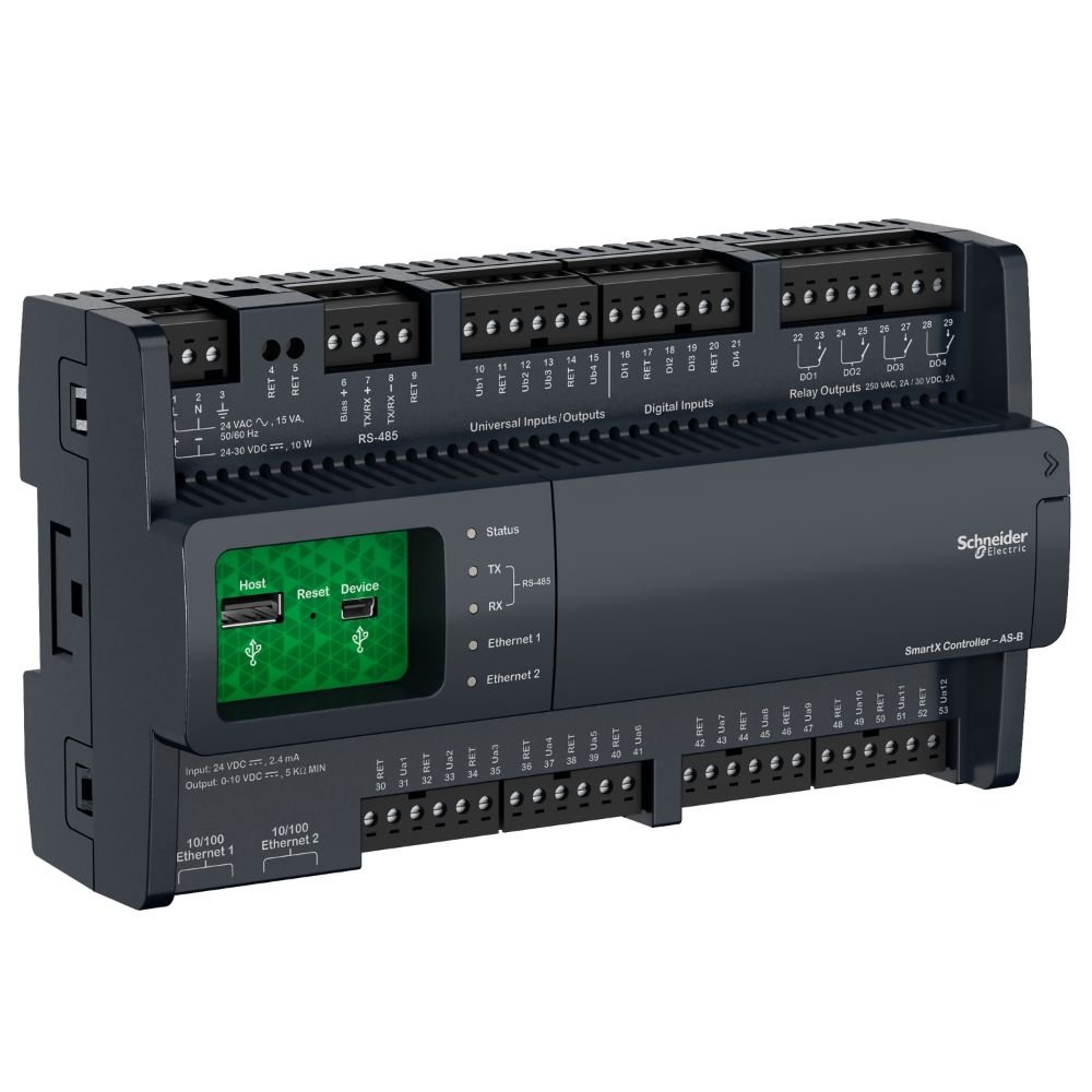 [Imagem CONTROLADOR SMARTX AUTOMATION SERVER AS-B-36 36 E/S SCHNEIDER]