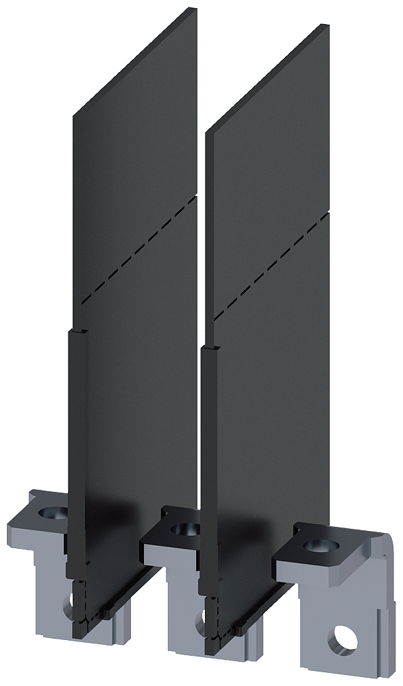 [Imagem CONEXÃO PLANA DE PARAFUSO EM ÂNGULO RETO 3 PEÇAS ACESSÓRIOS PARA: 3VA1 100/160 3VA91130QG00 SIEMENS]