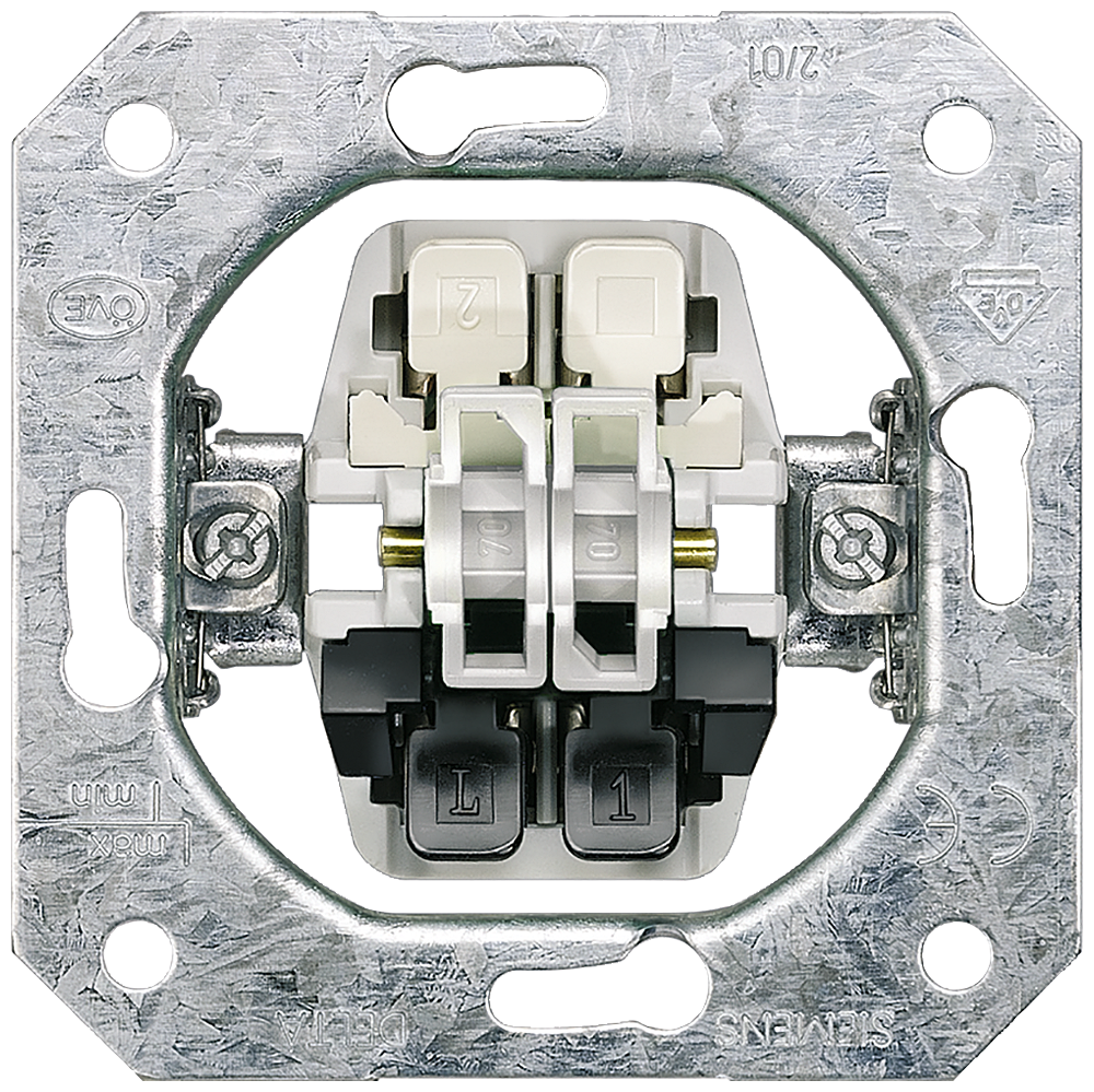 ELEMENTO DO APARELHO INTERRUPTOR DE PERSIANA DE MONTAGEM EMBUTIDA COM B 5TA2154 SIEMENS