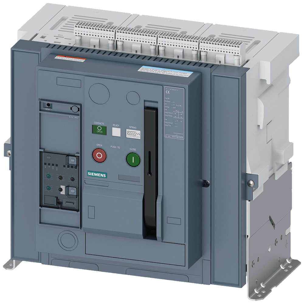 [Imagem DISJUNTOR DE POTÊNCIA DE MONTAGEM FIXA, IEC 60947-2, TAMANHO DA ESTRUTURA 2,  3WA12403AC013DA3 SIEMENS]