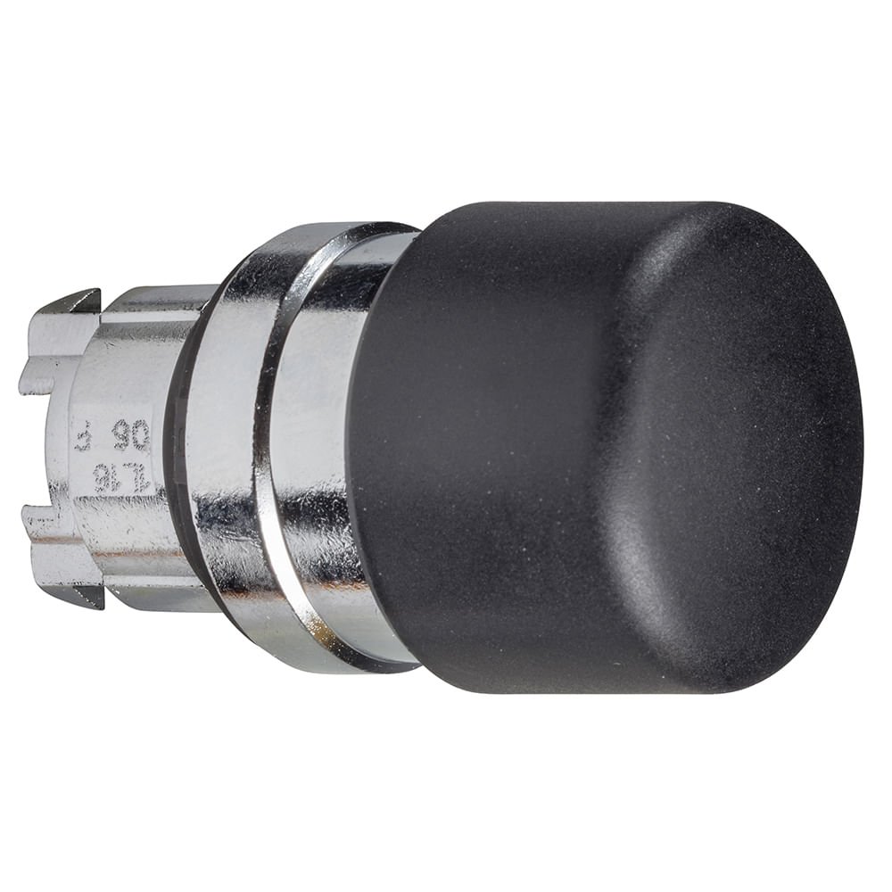 [Imagem CABEÇOTE PARA BOTÃO Ø22MM METÁLICO, RETORNO POR MOLA, COGUMELO Ø30MM, PRETO ZB4BC24 SCHNEIDER]