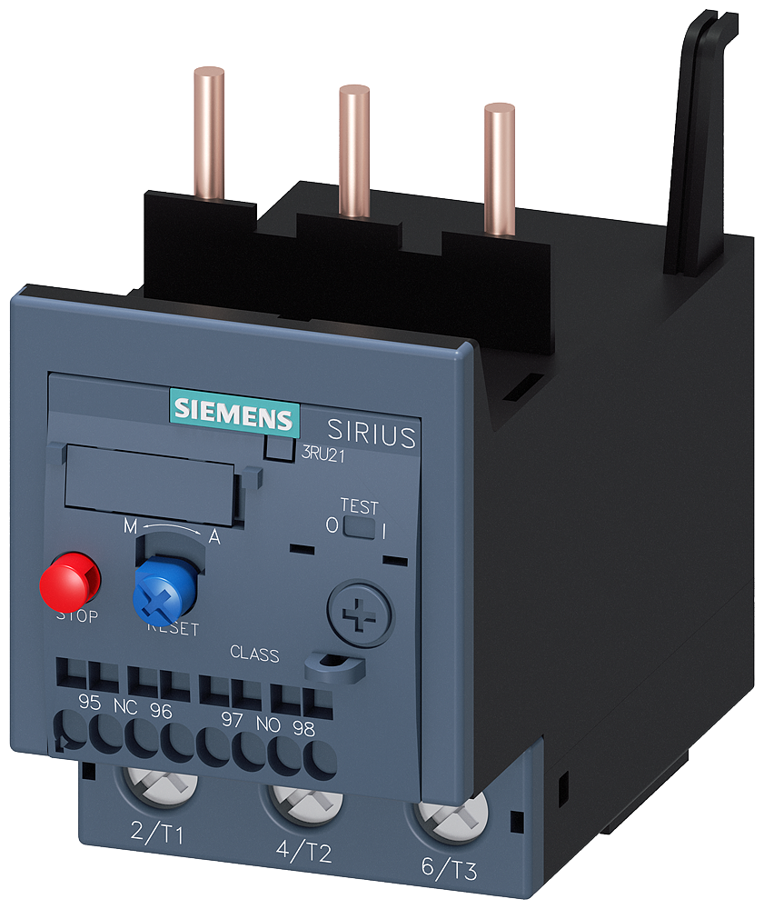 [Imagem RELÉ DE SOBRECARGA 36-45A PARA PROTEÇÃO DO MOTOR, CLASS 10, MONTAGEM EM CONTATOR 3RU21364GD0 SIEMENS]