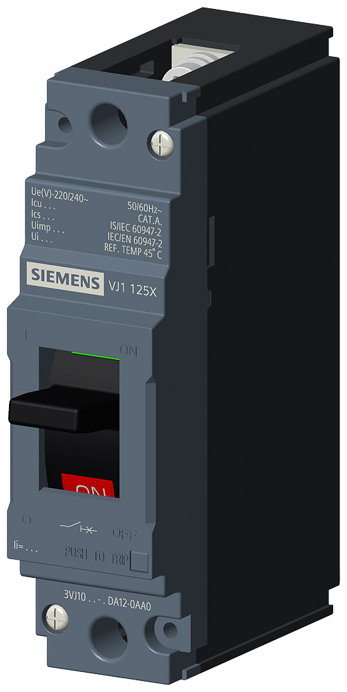 [Imagem DISJ 1P 25A 25KA 220V FIXO/FIXO 3VJ10 3VJ10923DA120AA0 SIEMENS]