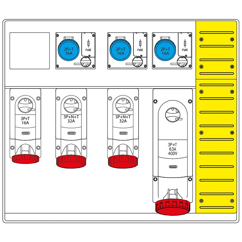 [Imagem do produto QUADRO DE DISTRIBUIÇÃO MBOX5 COM BLOCO DE TERMINAIS DE TOMADA COM FUSÍVEL 658.6058-135 SCAME]