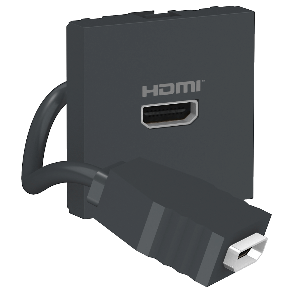 [Imagem MODULO TOMADA HDMI PRECABEADA 2M GR S70647294 SCHNEIDER]