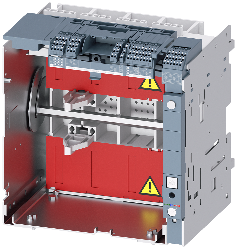 QUADRO-GUIA PARA 3VA274P CONEXÃO PRINCIPAL PROLONGADA NA PARTE TRASEIRA AC 3VW81167BG01 SIEMENS