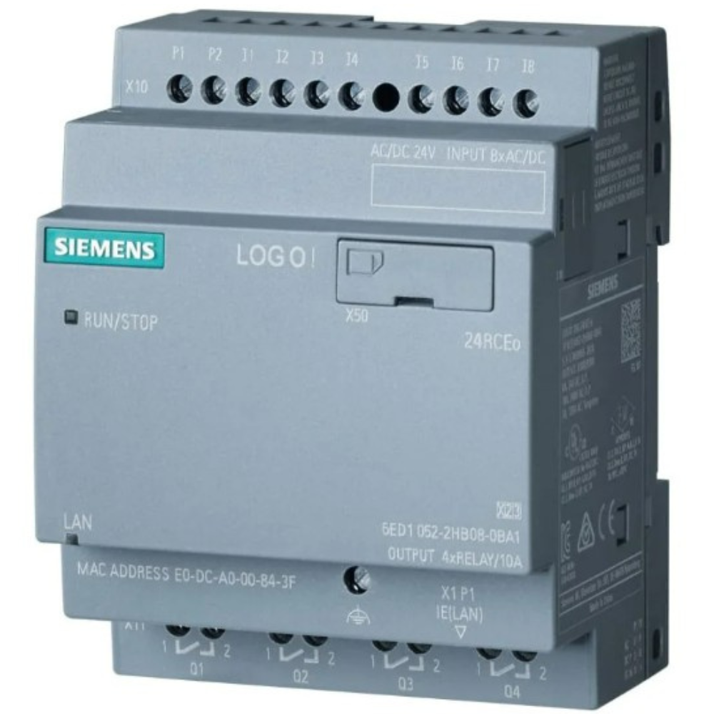 [Imagem do produto CONTROLADOR LÓGICO PROGRAMÁVEL LOGO 24RCEO 8DI/4DO 6ED10522HB080BA1 SIEMENS]