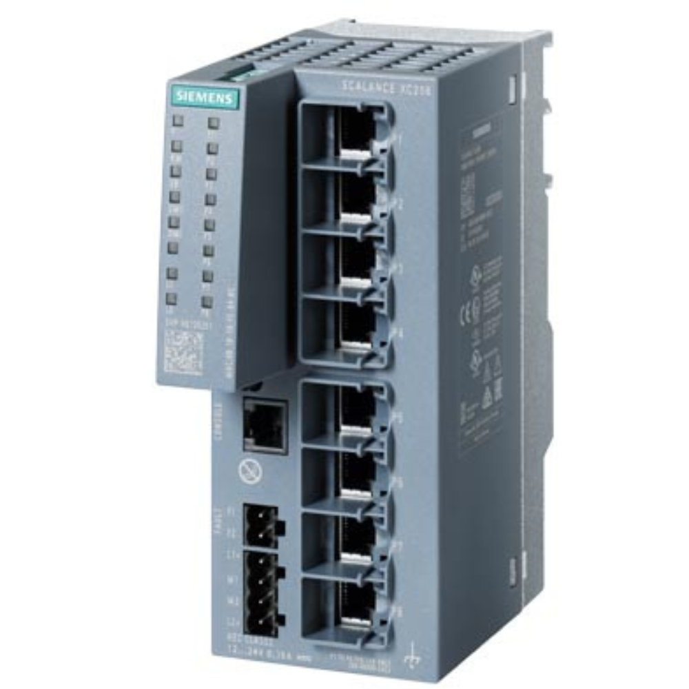 [Imagem SWITCH IE DE CAMADA 2 GERENCIÁVEL SCALANCE XC208 8 PORTAS RJ45 10/100 MBIT/S 6GK52080BA002AC2 SIEMENS]