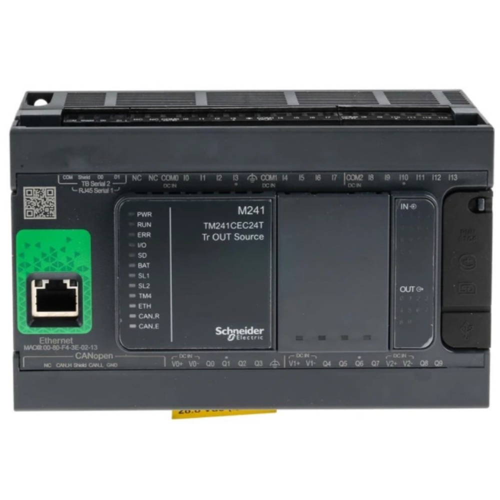 CONTROLADOR LÓGICO PROGRAMÁVEL 24E/S TRANSISTOR PNP 24VCC TM241CEC24T SCHNEIDER automacao-clp-TM241CEC24T (3).png
