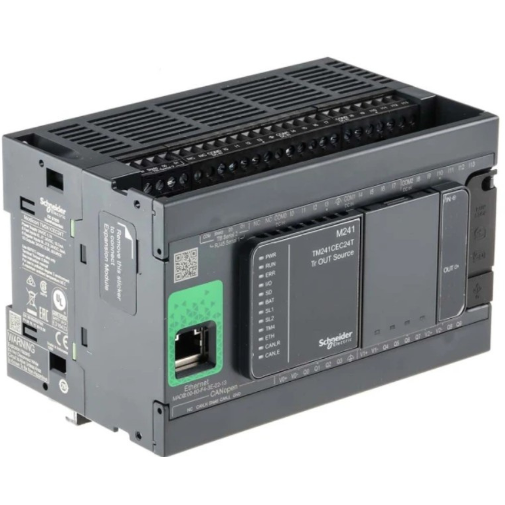 [Imagem CONTROLADOR LÓGICO PROGRAMÁVEL 24E/S TRANSISTOR PNP 24VCC TM241CEC24T SCHNEIDER]