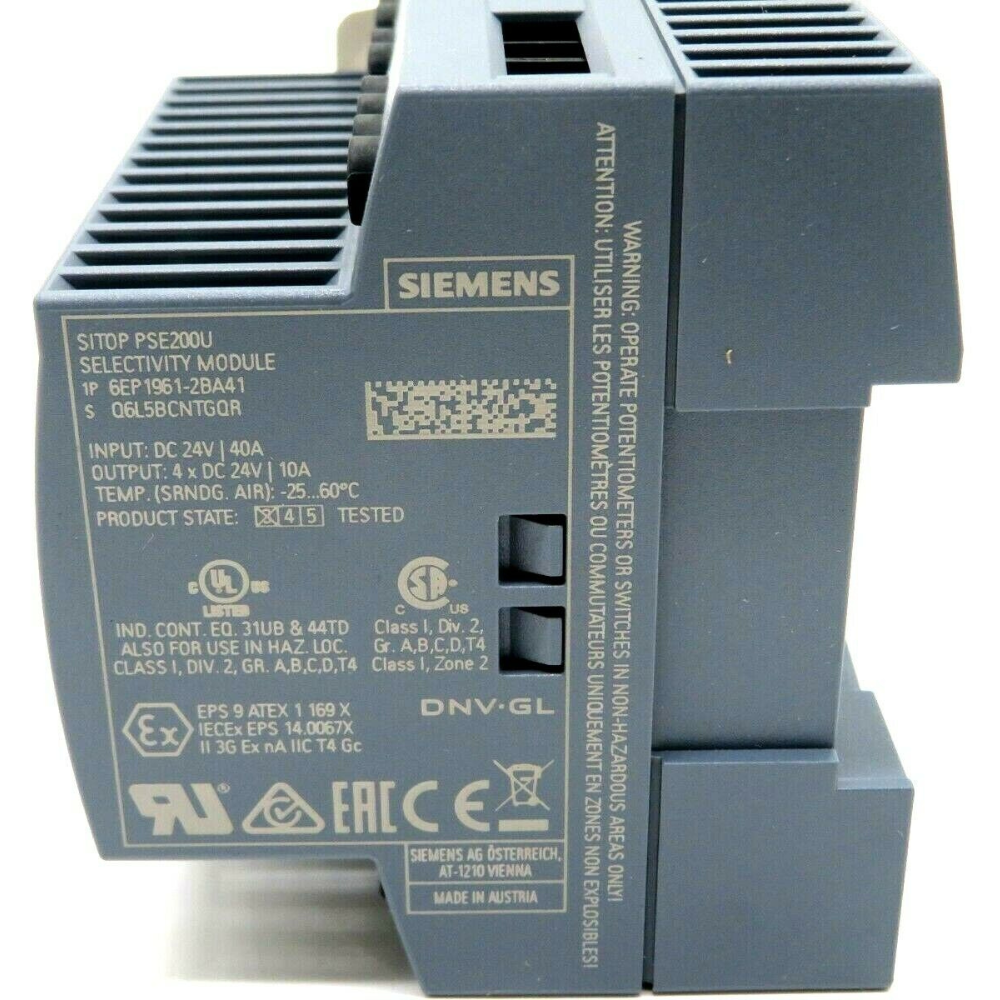 MÓDULO SELECTIVIDADE ENTRADA 4 CANAIS 24VCC/40A SAÍDA 24VCC/4X10A SITOP PSE200U 6EP19612BA41 SIEMENS automacao-fonte-6EP19612BA41 (3).png