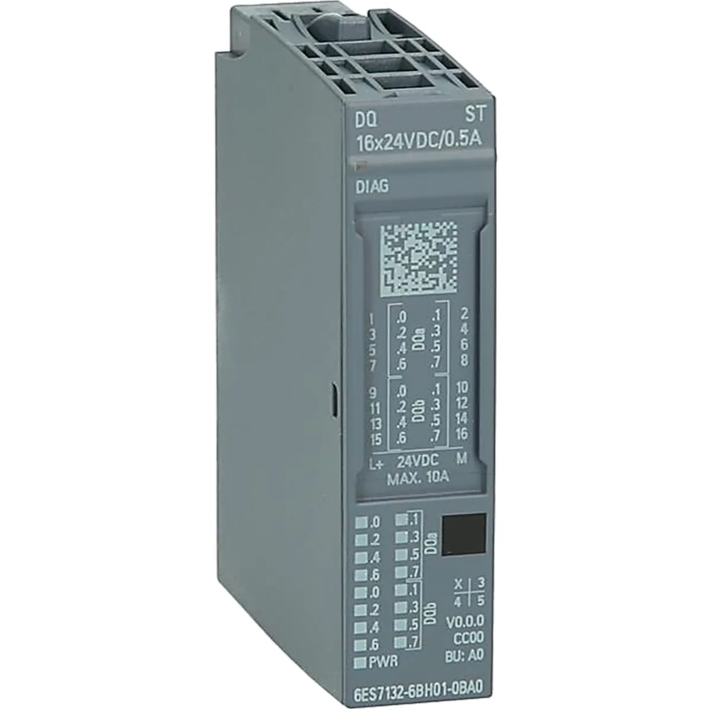 [Imagem MÓDULO DE SAÍDA DIGITAL 16X24VDC 0.5A SIMATIC ET 200SP 6ES71326BH010BA0 SIEMENS]