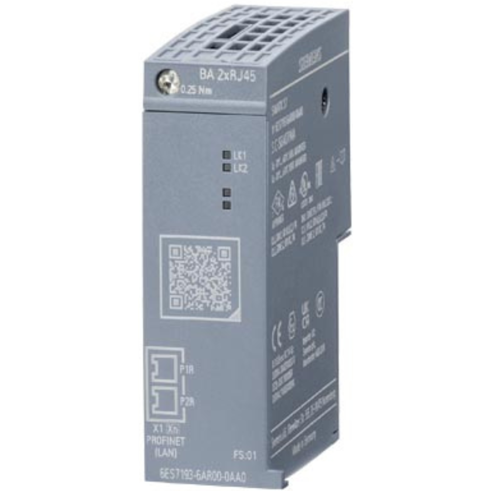 [Imagem MÓDULO ADAPTADOR PROFINET BA 2XRJ45 SIMATIC ET 200SP 6ES71936AR000AA0 SIEMENS]