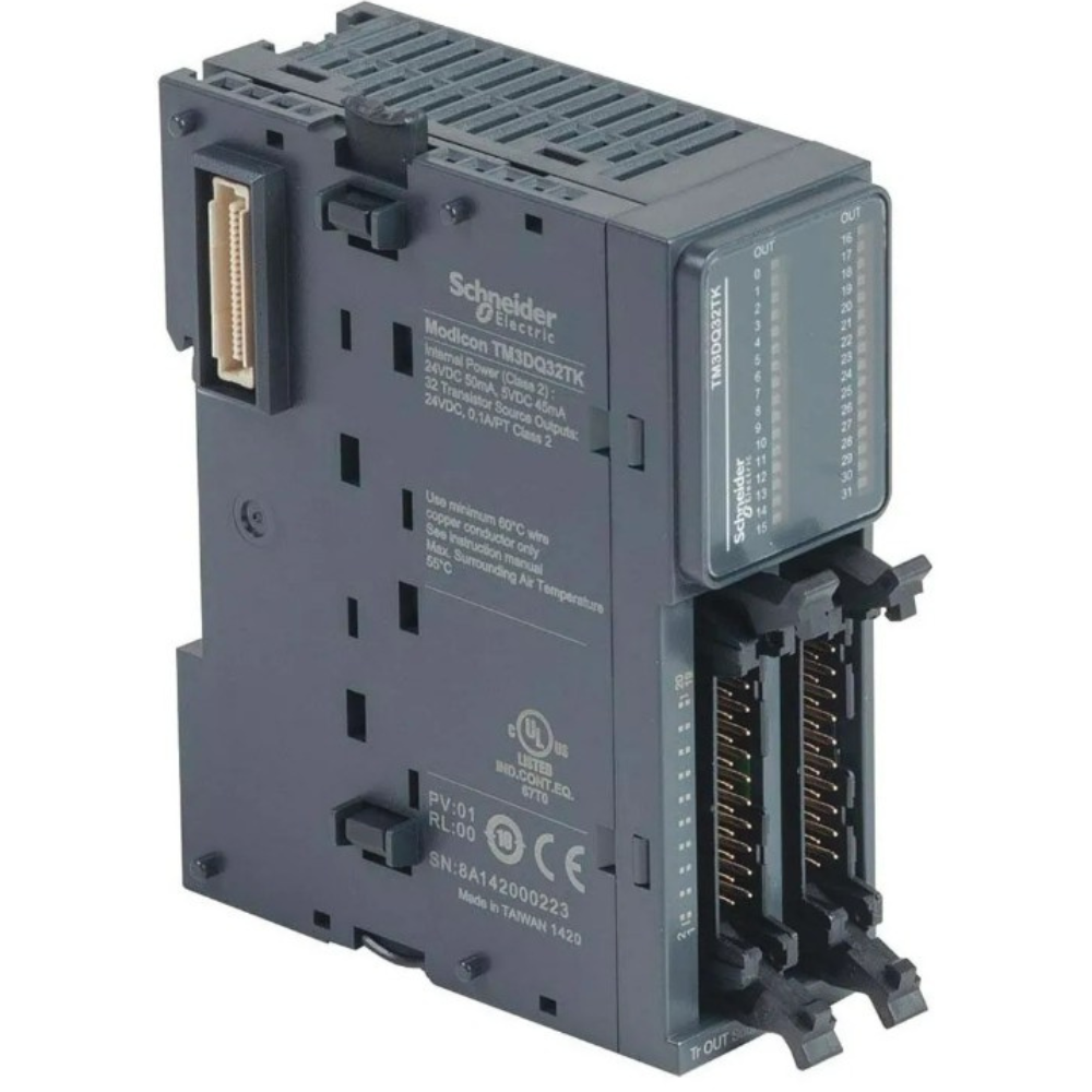MÓDULO SAÍDA DIGITAL 32S TRANSISTOR SOURCE HE10 24VCC IP20 TM3DQ32TK SCHNEIDER automacao-modulo-TM3DQ32TK (2).png