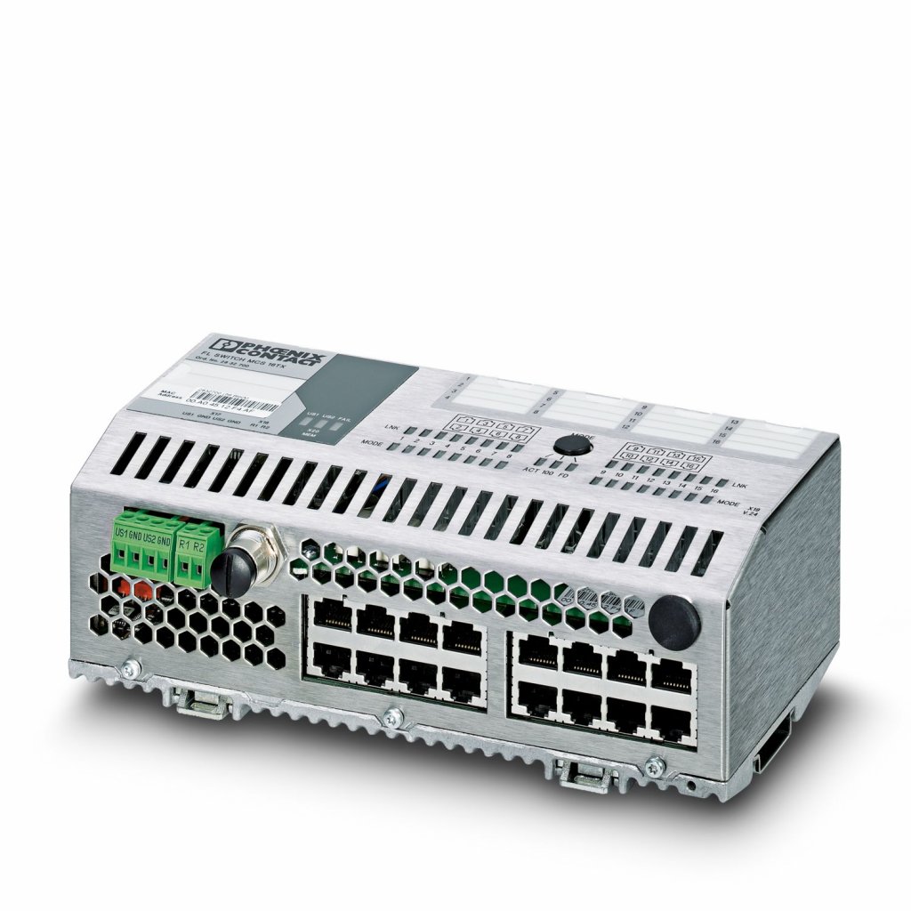 [Imagem SWITCH COMPACTO GERENCIADO POR ETHERNET 16 PORTAS RJ45 FLSWITCHMCS16TX PHOENIX CONTACT]