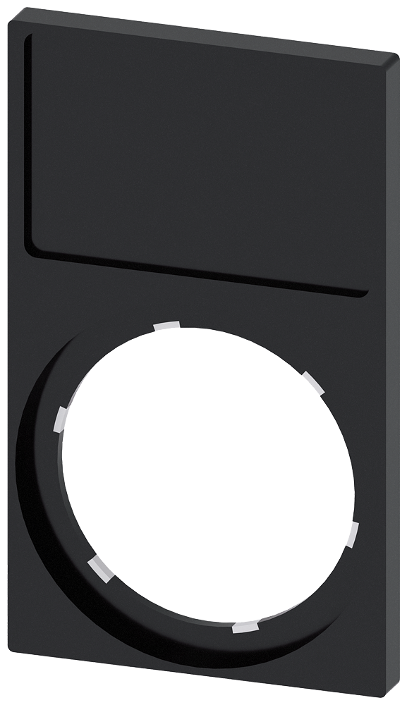 [Imagem do produto SUPORTE DE PLACA, MOLDURA INFERIOR ANGULAR, PRETO, PARA PLACA DE IDENTIFICAÇÃ 3SU19000AP100AA0 SIEMENS]