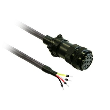 [Imagem do produto CABO DE POTÊNCIA PARA SERVO MOTOR 5 METROS VW3M5D2AR50 SCHNEIDER]