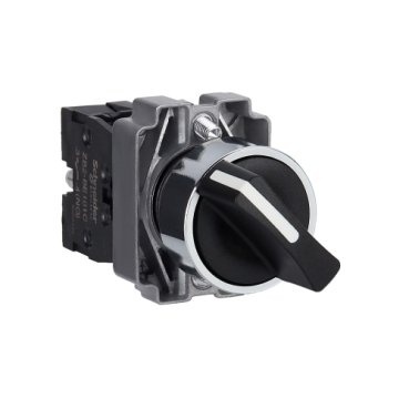 [Imagem EASY HARMONY XB2 SELECTOR SWITCH METAL BLACK Ø22 2 POSITIONS STAY PUT 1 NO XB2BD21C SCHNEIDER]
