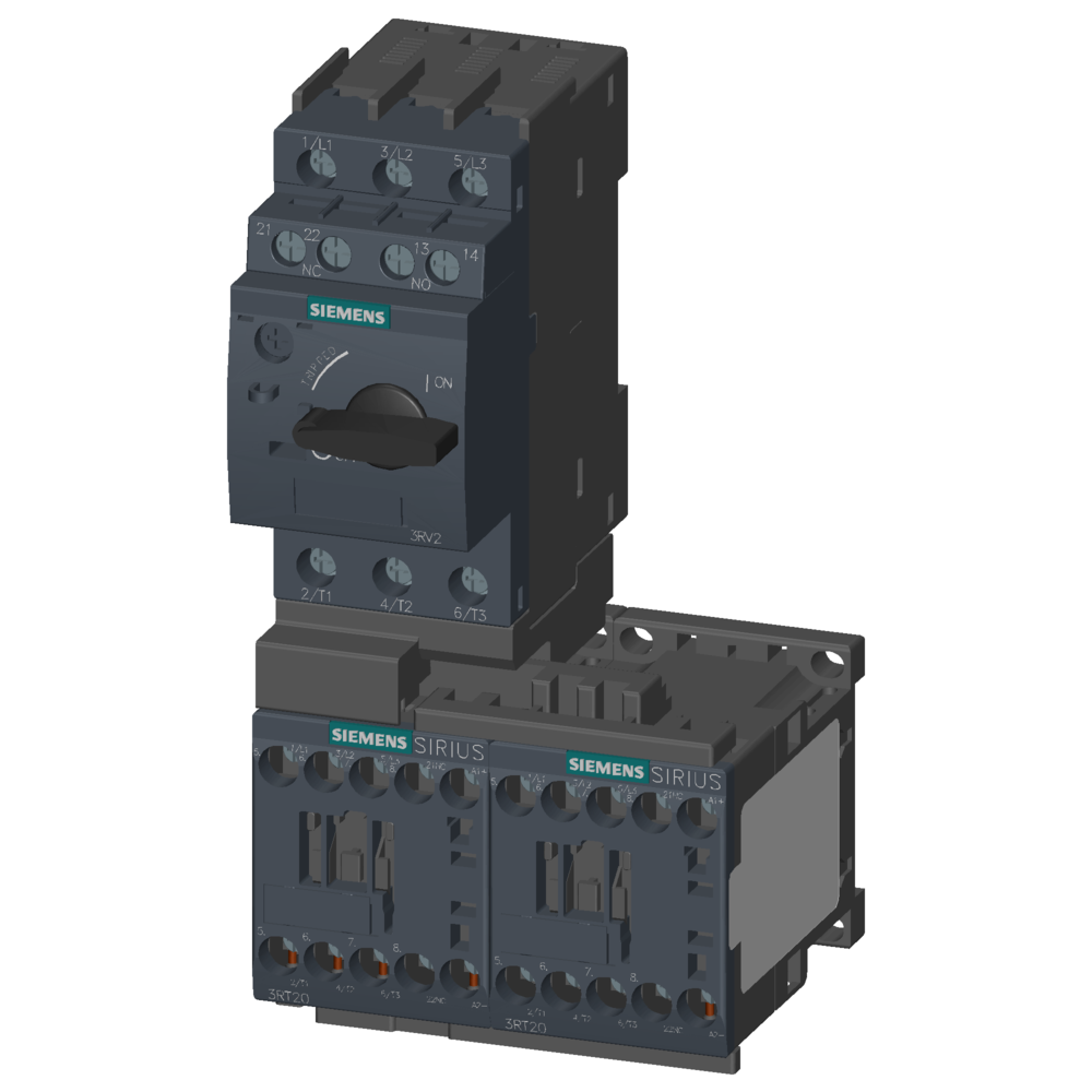 CHAVE DE PARTIDA MOTOR DE PARTIDA REVERSÍVEL S00 1,4-2 A DC 24 V 3RA22151BA162BB4 SIEMENS
