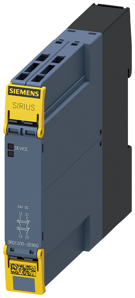 [Imagem do produto RELÉ DE ACOPLAMENTO DE MANOBRA POSITIVA, 1NA+1NF, CA/CC 24V, TERMINAL DE MOLA 3RQ12002EB00 SIEMENS]
