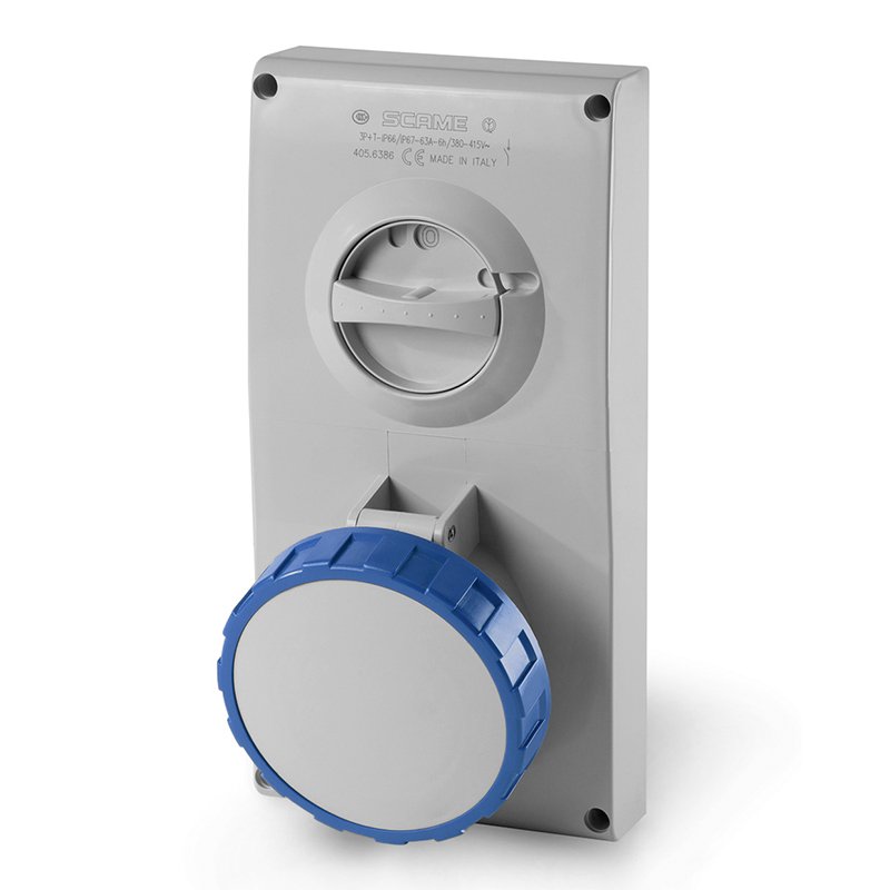 [Imagem do produto TOMADA DE EMBUTIR OMNIA 63A 3P+T 9H IP67 405.6374 SCAME]