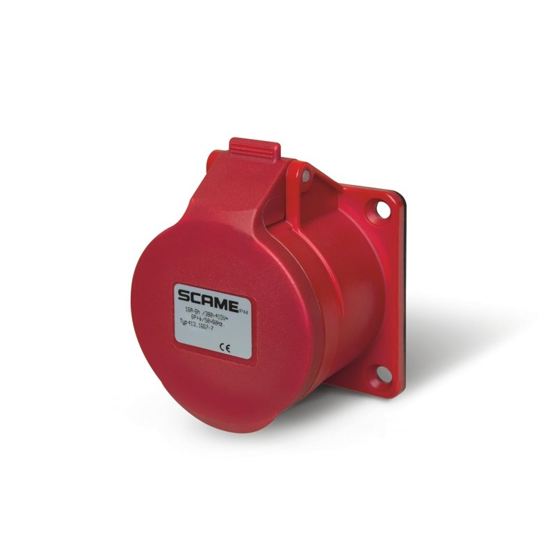 [Imagem do produto TOMADA DE EMBUTIR 32A 6P+T 9H IP44 413.3265-7 SCAME]