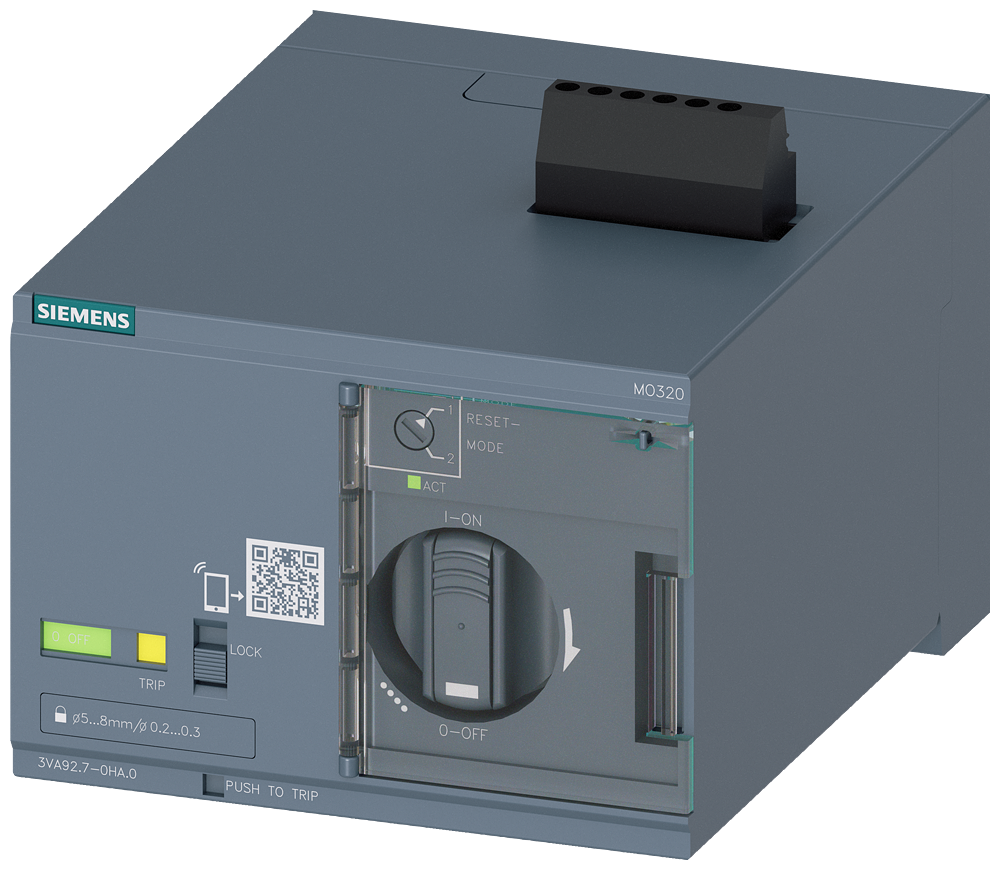 [Imagem ACIONAMENTO DO MOTOR 110-230V CA/110-250V CC ACESSÓRIOS PARA: 3VA2 100/160/250 3VA92670HA20 SIEMENS]