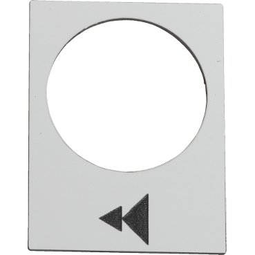 [Imagem do produto ETIQUETA PLÁSTICA DE SINALIZAÇÃO PARA BOTOEIRA PENDENTE 30X40MM BRANCA SOBE DUPLA VELOCIDADE ZB2BY4903 SCHNEIDER]