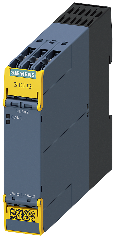 [Imagem RELÉ DE SEGURANÇA MONITORAMENTO 110/240V 4NA+1NF 3SK12111BW20 SIEMENS]