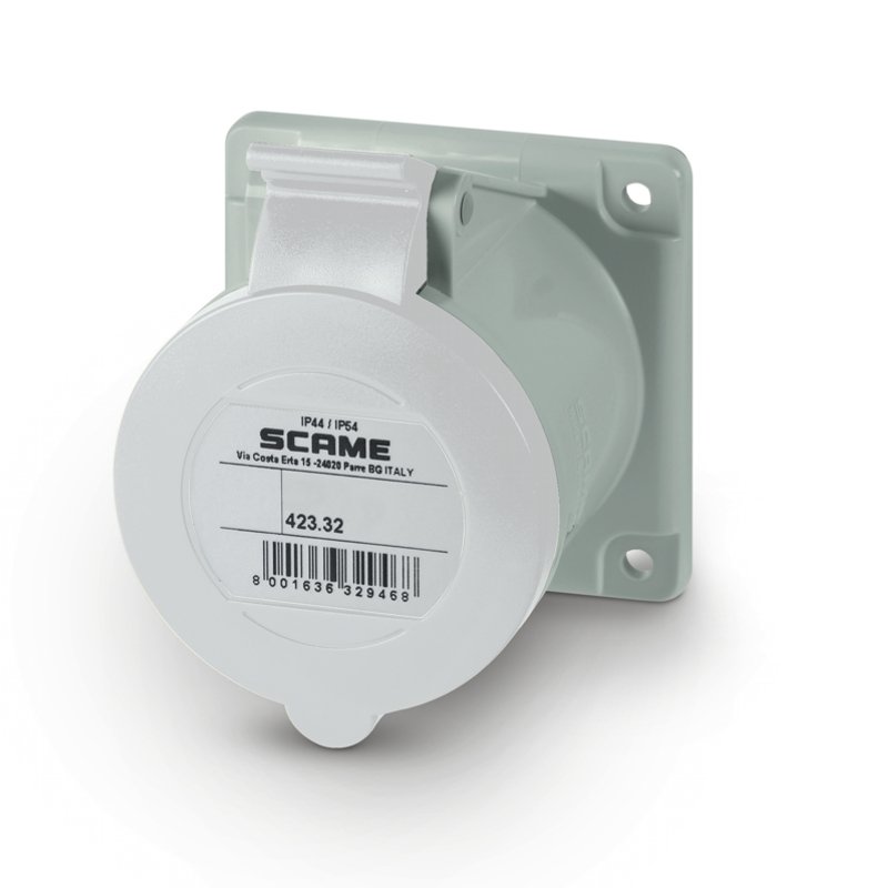 [Imagem TOMADA INDUSTRIAL 2P+T IP44/IP54 32A 12H 423.32633 SCAME]