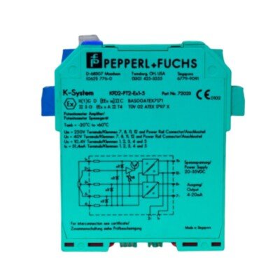 [Imagem do produto CONVERSOR DE POTENCIÔMETRO BARREIRA ISOLADA 24VDC KFD2PT2EX15 PEPPERL FUCHS]
