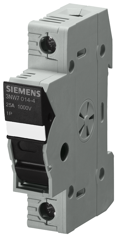 PORTA-FUSÍVEIS CILÍNDRICO 10X38 MM DE 1 POLO IN: 30 A UE CC: 1000 V 3NW70134 SIEMENS