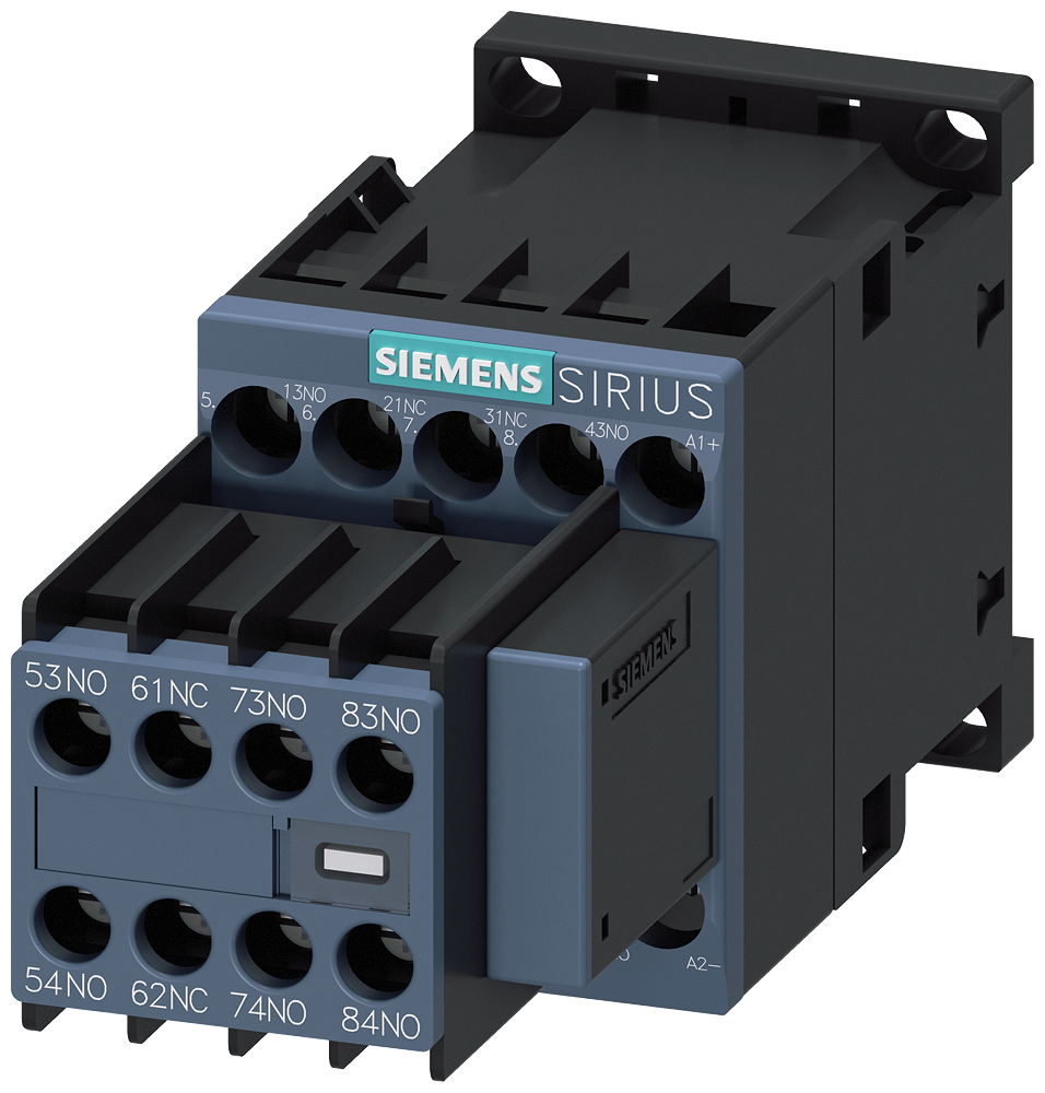 CONTATOR AUXILIAR 5NA+3NF CC 125V S00 CONEXÃO PARAFUSADA VARISTOR ENCAIXADO 3RH23531DG400KA0 SIEMENS