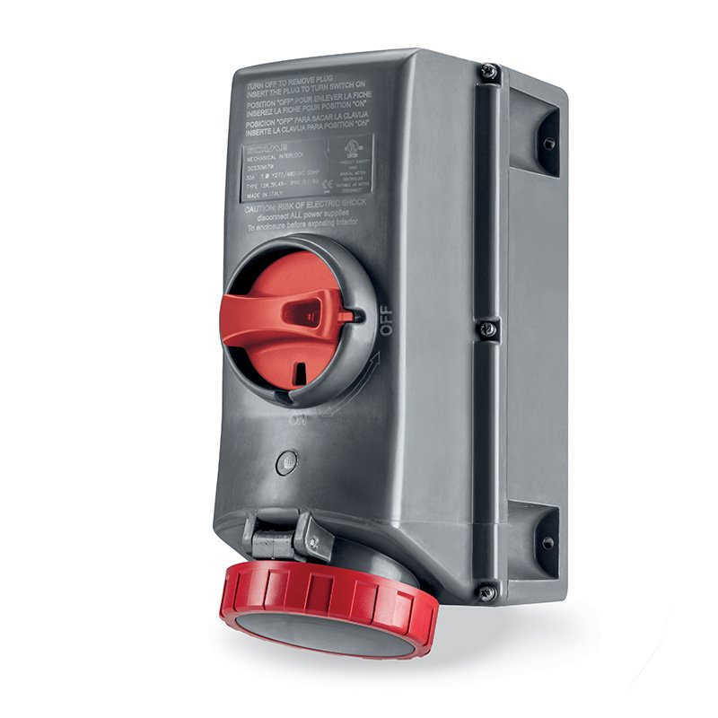 [Imagem do produto TOMADA DE EMBUTIR INTERTRAVAMENTO 20A 2P 3W 7H SCM320MI7W SCAME]