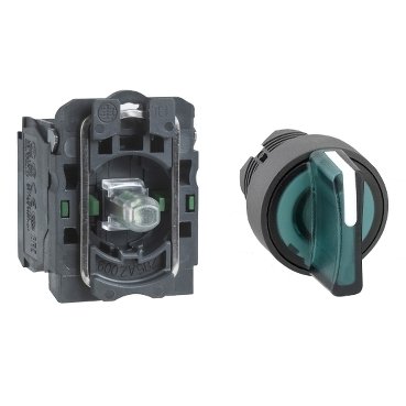 [Imagem COMUTADOR 22MM PLÁSTICO  LUMINOSO LED 24V XB5AK153B3 SCHNEIDER]