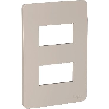 [Imagem PLACA 4X2 2 POSTOS BEGE S730121064 SCHNEIDER]