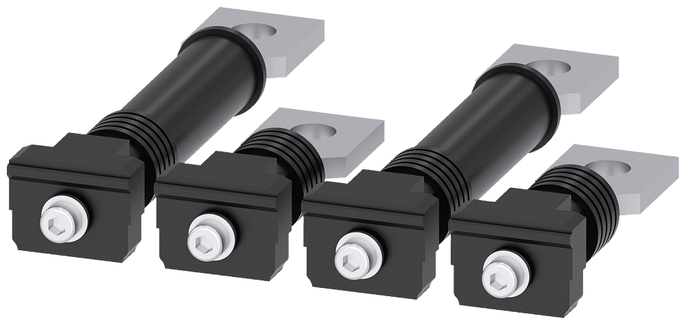 [Imagem CONEXÃO PLANA NA PARTE TRASEIRA 4 PEÇAS ACESSÓRIOS PARA: 3VA2 100/160/250 3VA92040QE00 SIEMENS]