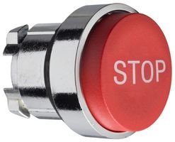 [Imagem CABEÇOTE PARA BOTÃO Ø22MM METÁLICO SALIENTE RETORNO POR MOLA VERMELHO STOP ZB4BL434 SCHNEIDER]