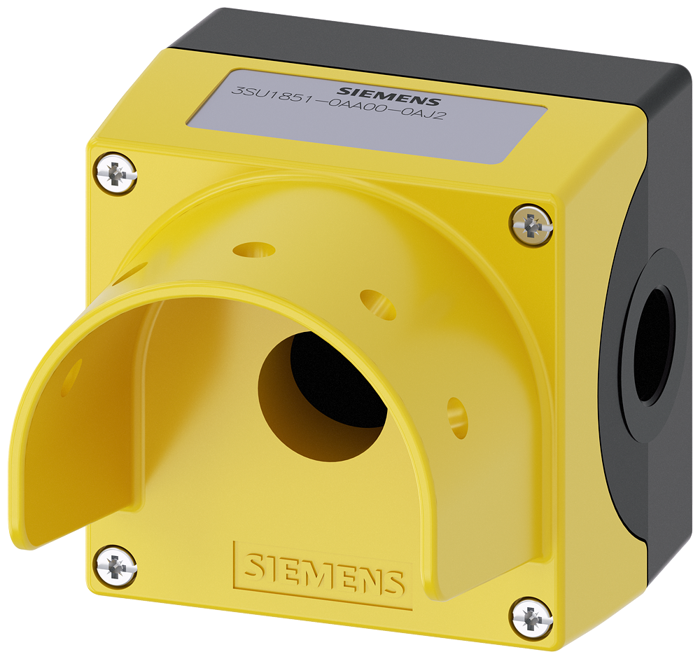 CARCAÇA PARA APARELHO DE COMANDO 22MM REDONDA METAL AMARELO 1 PONTO DE C 3SU18510AA000AJ2 SIEMENS