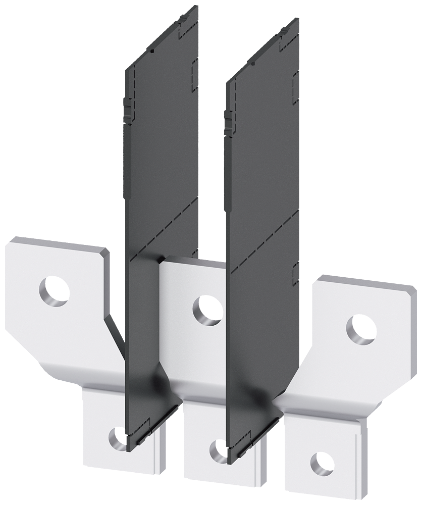 [Imagem ALARGAMENTO DE CONEXÃO LADO FRONTAL 3 PEÇAS ACESSÓRIOS PARA 3VM13/14 3VM94830QC00 SIEMENS]