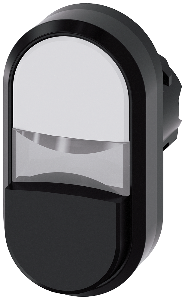 TECLA DUPLA 22 MM REDONDO PLÁSTICO BRANCO PRETO BOTÕES DE PRESSÃO PLAN 3SU10003BB610AA0-ZX90 SIEMENS