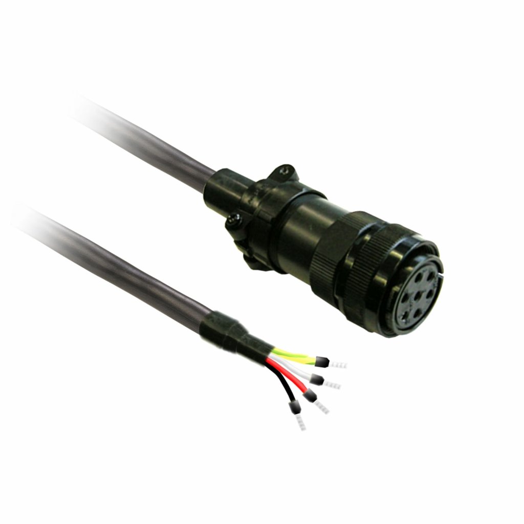[Imagem CABO DE POTENCIA PARA SERVO MOTOR, 5 METROS VW3M5D2AR50 SCHNEIDER]