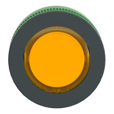 [Imagem CABEÇOTE PARA BOTÃO FACEADO Ø30MM PLÁSTICO AMARELO PARA ETIQUETA ZB5FA58 SCHNEIDER]