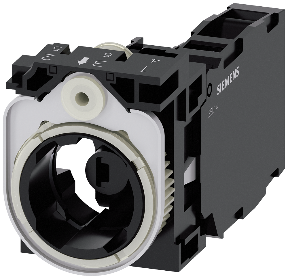 SUPORTE PARA 3 MÓDULOS 1NA+1NF MÓDULO LED BRANCO CA/CC 6-24V 3SU15011AG601FA0 SIEMENS