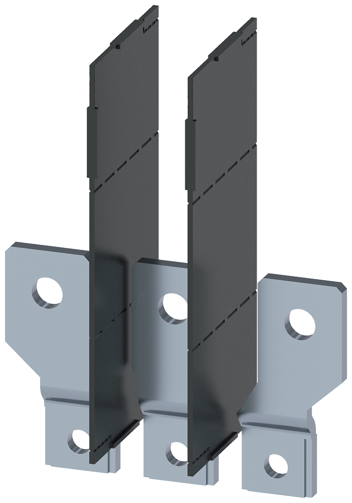 [Imagem ALARGAMENTO DE CONEXÃO LADO FRONTAL 3 PEÇAS ACESSÓRIOS PARA 3VM12 3VM92530QC00 SIEMENS]