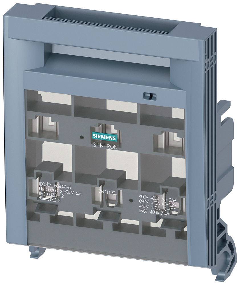 [Imagem UNIDADE DE MANOPLA PADRÃO SEM MONITORAMENTO DE FUSÍVEL PARA TAMANHO NH2 3NP19531GA00 SIEMENS]